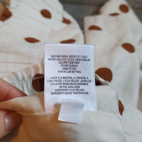 New With Tag Penningtons Size 5X Dotted Linen‎ Blend Wide-Leg Pull-On Pant - Picture 12 of 12